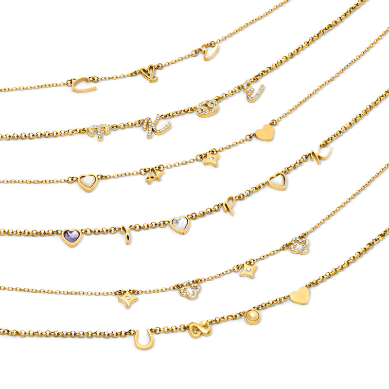 Made Mine Charm Necklace (Gold)