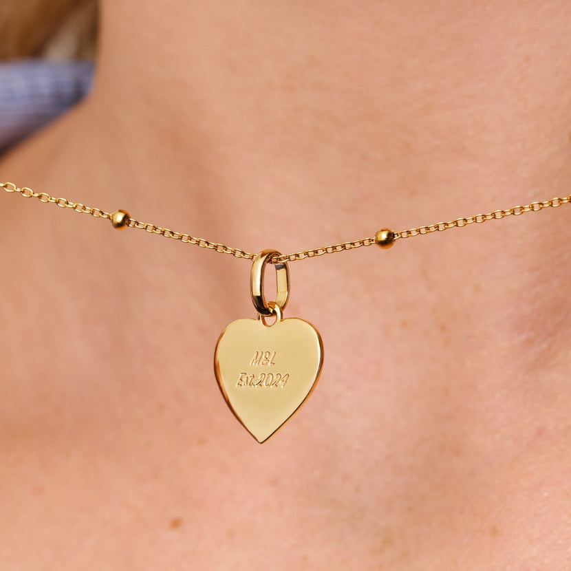 Entwine Custom Heart Necklace (Gold)