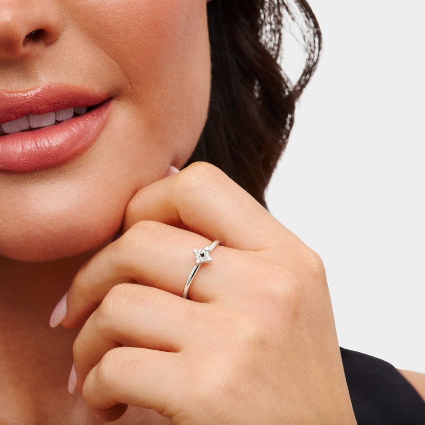 Moon and Back Moon and Star Ring Bundle (Silver)