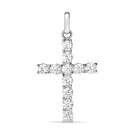 La Croix Crystal Cross Pendant (Silver)
