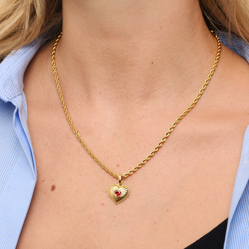 Entwine Custom Heart Necklace (Gold)