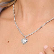 Entwine Custom Heart Necklace (Silver)