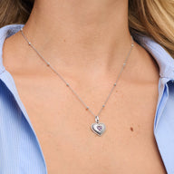 Entwine Custom Heart Necklace (Silver)