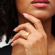 Own Way Statement Monogram Ring (Gold)