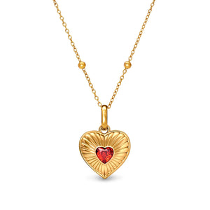 Entwine Custom Heart Necklace (Gold)
