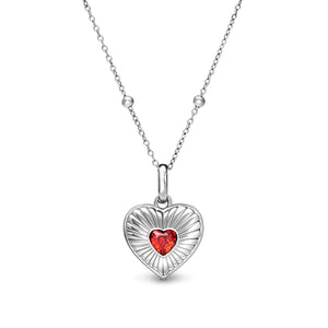 Entwine Custom Heart Necklace (Silver)