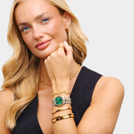 Molten Clover Custom Name Bracelet (Gold)