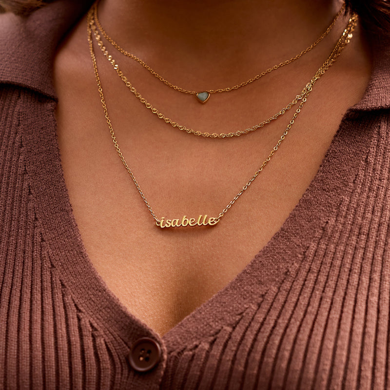 Script Name Necklace (Gold)