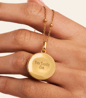 Onstate Zodiac Coin Necklace (Gold)