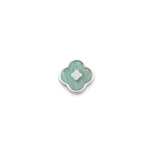 Amazonite Clover Charms (Silver) - Clover
