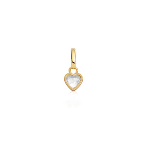 Stacey's Stories Mini Heart Birthstone Pendant (Gold)
