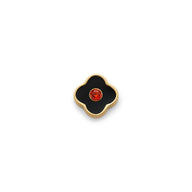 Black Enamel Clover Charms (Gold) - Birthstones