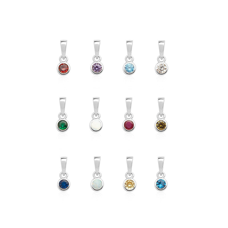 Stacey's Stories Birthstone Pendant (Silver)