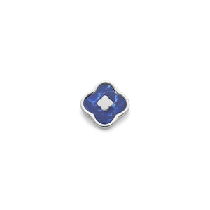 Blue Lace Agate Clover Charms (Silver) - Clover