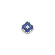 Blue Lace Agate Clover Charms (Silver) - Clover