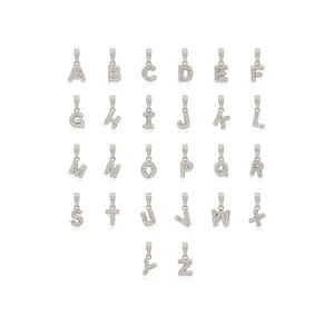 Bubble Initial Pendant (Silver)