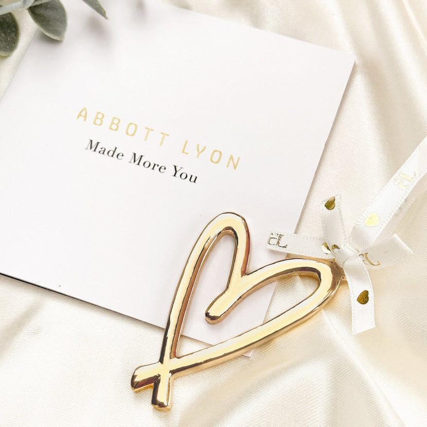 Doodle Heart Bauble (Gold)