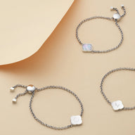 Pearl Clover Bracelet (Silver)