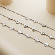 DP Copy of Clover Custom Name Necklace (Silver)