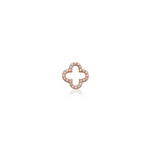 Made Mine Charms - Crystal Clover Charm (Rose Gold)