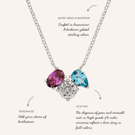 Custom Toi Et Moi Legacy Necklace (Silver)