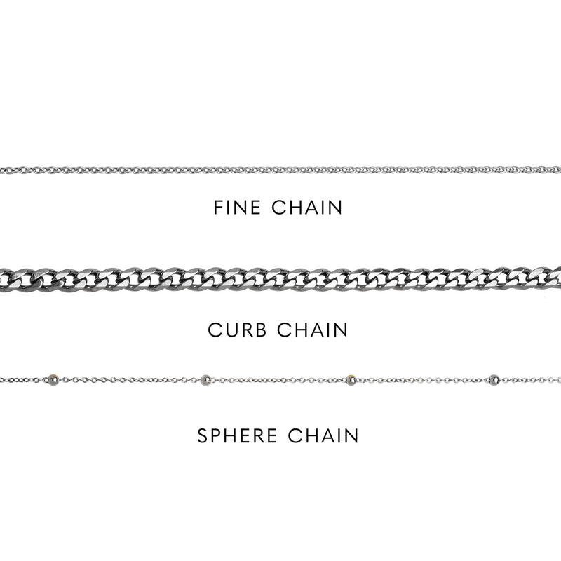 Birthstone Name Necklace (Silver)