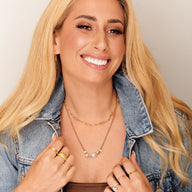 Bubble Heart Necklace Charm (Gold)