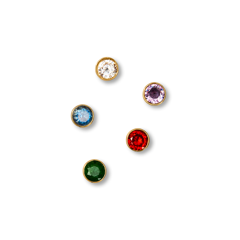 Floating Birthstone Charm (Gold)
