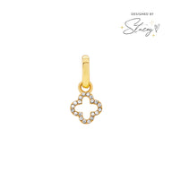Stacey's Stories Crystal Clover Charm (Gold)