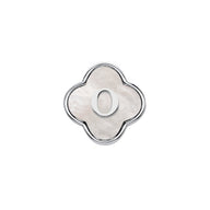 Pearl Clover Charms (Silver) - Initials