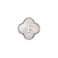 Pearl Clover Charms (Silver) - Initials