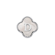 Pearl Clover Charms (Silver) - Initials