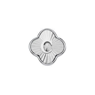 Textured Clover Charms (Silver) - Initials