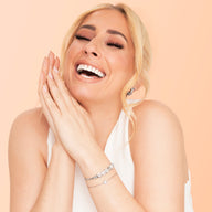 Crystal Clover Bracelet Charm (Silver)