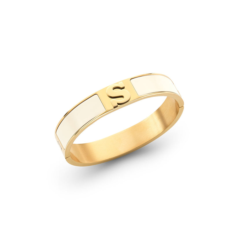 Icon Initial Bangle (Gold) (Copy)