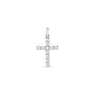 La Croix Crystal Cross Pendant (Silver)