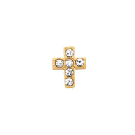 Made Mine Charms - Crystal Cross Charm (Gold)