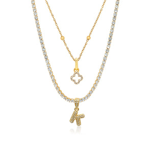 Crystal Bubble Initial Layered Set (Gold)