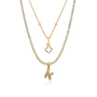 Crystal Bubble Initial Layered Set (Gold)