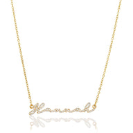 Crystal Signature Name Necklace (Gold) (Copy)