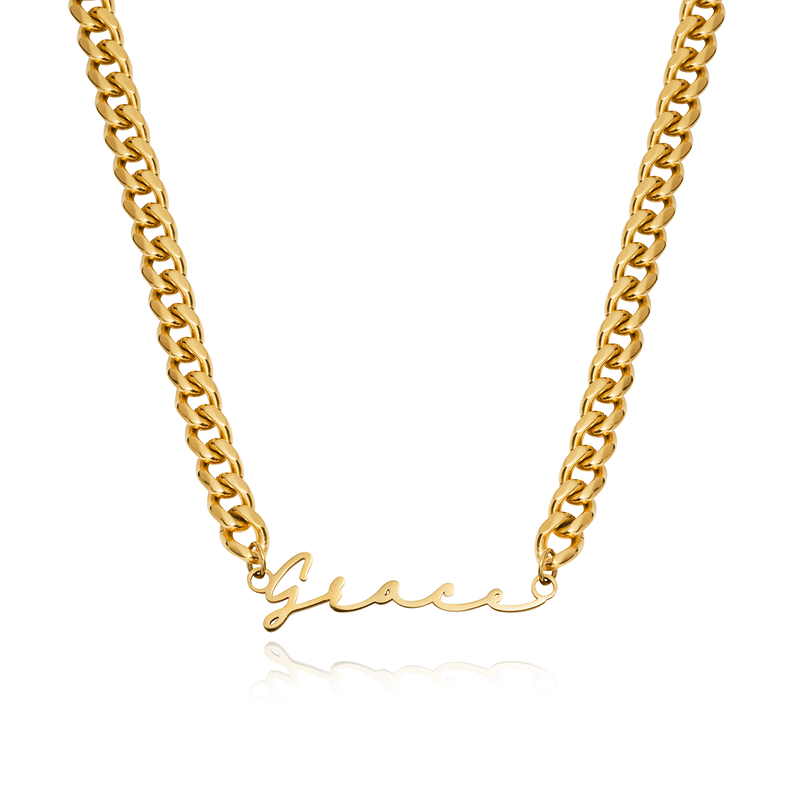 Signature Name Necklace (Gold) (Copy)