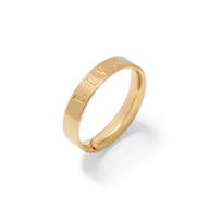 TEST - Custom Stamped Name Ring (Gold) - TEST