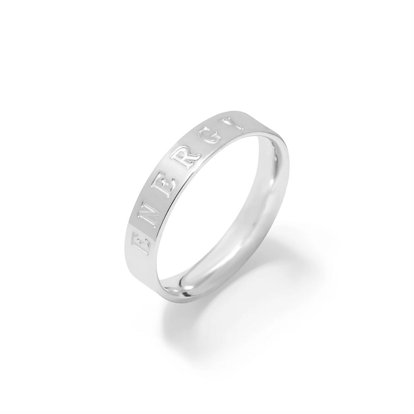 TEST - Custom Stamped Name Ring (Silver) - TEST