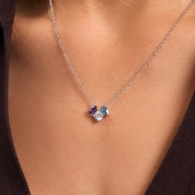 Custom Toi Et Moi Legacy Necklace (Silver)