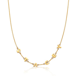 Fine Chain Custom Name Necklace (Gold)