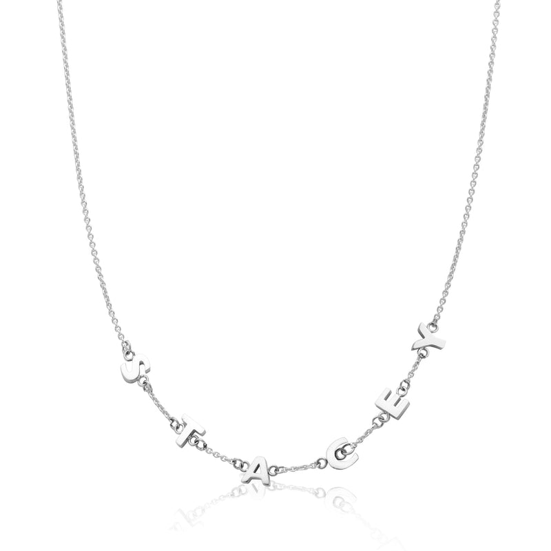 Fine Chain Custom Name Necklace (Silver)