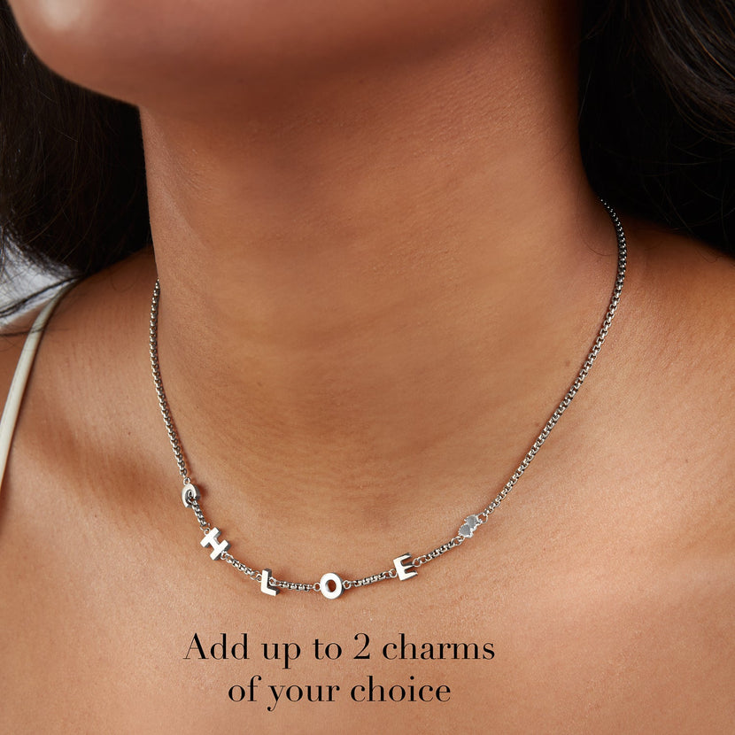 Fine Chain Custom Name Necklace (Silver)