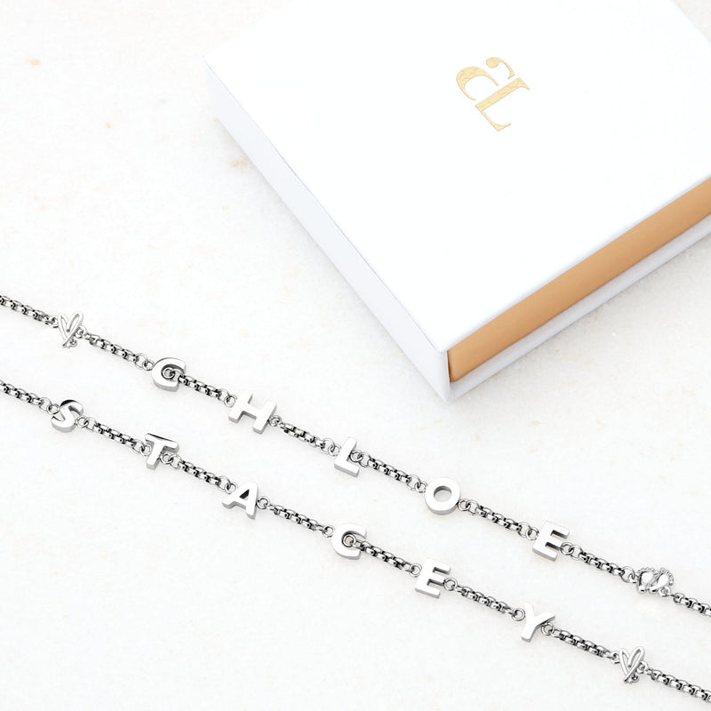 Fine Chain Custom Name Necklace (Silver)