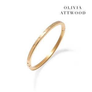 Custom Stamped Bangle (Gold)