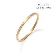 Custom Stamped Bangle (Gold)